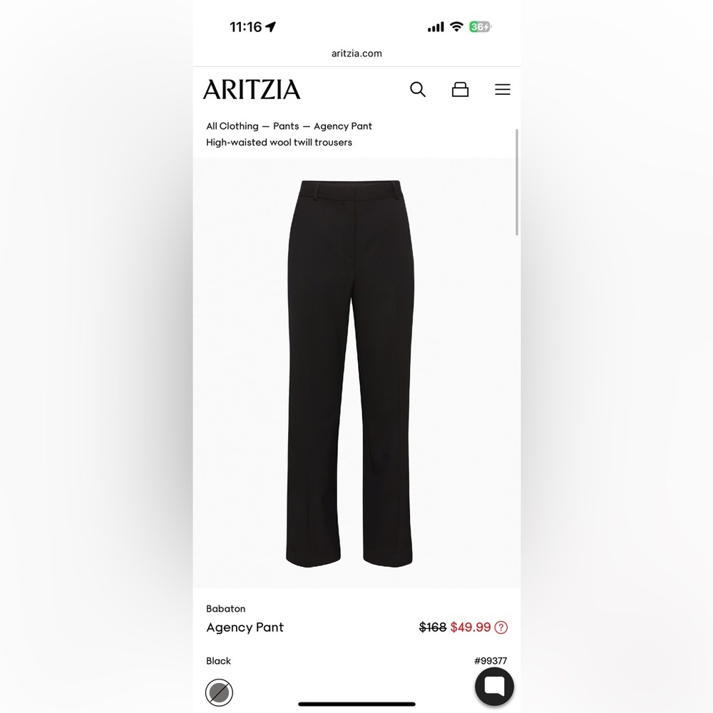 Babaton Classic Black Trousers